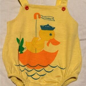 Carter's Yellow Duck Sailor Baby Romper